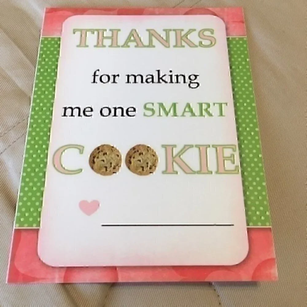 Set of 12 Teacher Thank you cards SMART COOKIE